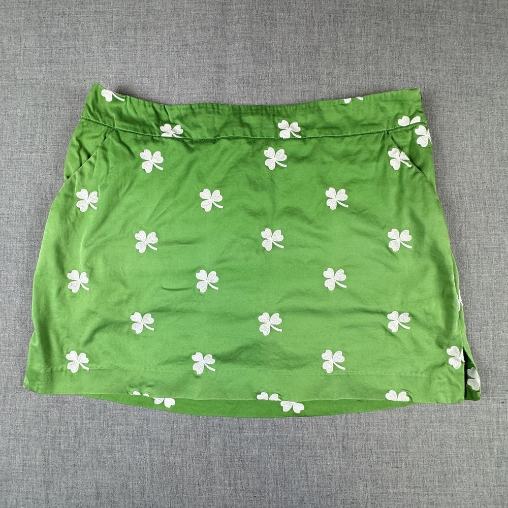 Loudmouth Skort Womens 12 Green Shamrock Built-In Shorts Golf St Patricks Day